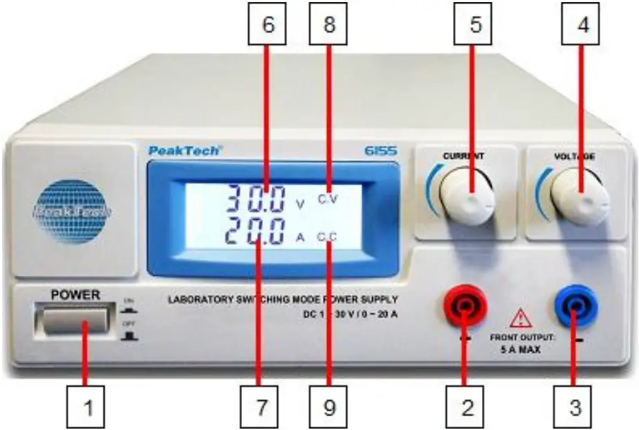 PeakTech 6155 Laboratory Power Supply - PeakTech 6155