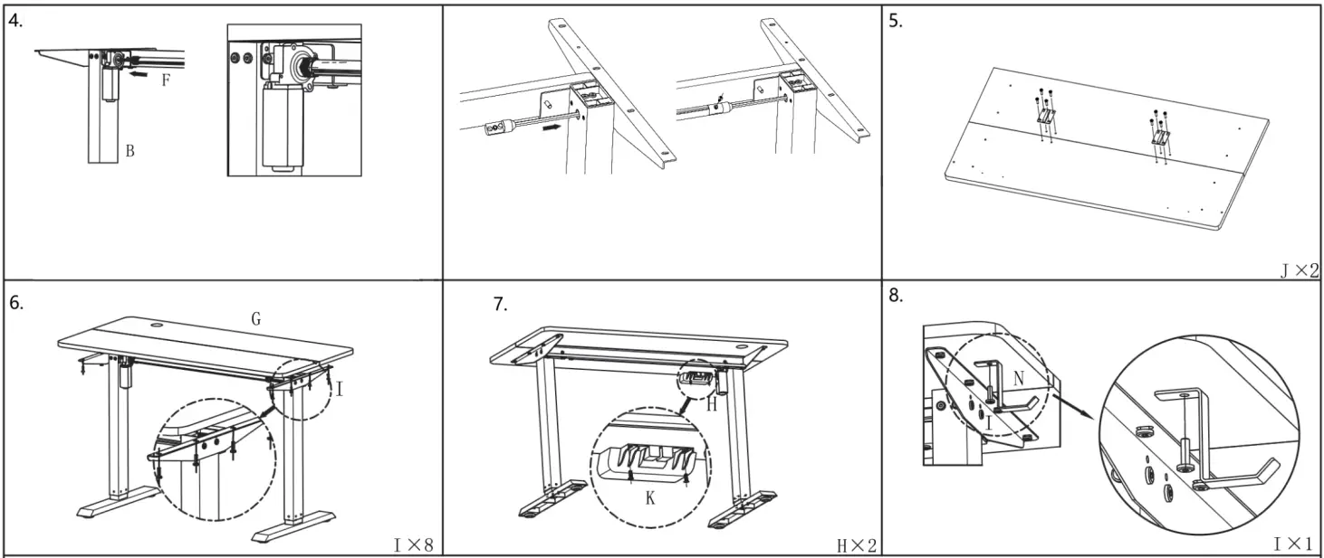 MAOCAO DJ C W78432638 Electric Height Adjustable Home Office Retangular Computer Desk - FIG 3
