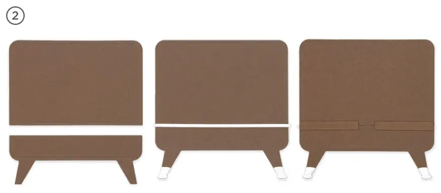 CREATIVE classroom S5-517 3D Vignette Retro Television Instructions - Glue 2 layers of the TV base together for the fron and back layers of the TV