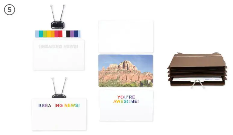 CREATIVE classroom S5-517 3D Vignette Retro Television Instructions - for the inserts cut out bases