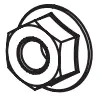 M (x1) M6 Flange Nut