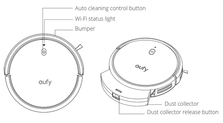 eufy RoboVac G20 Hybrid Robot Vacuum Cleaner- button