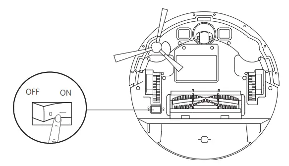 eufy RoboVac G20 Hybrid Robot Vacuum Cleaner- power switch