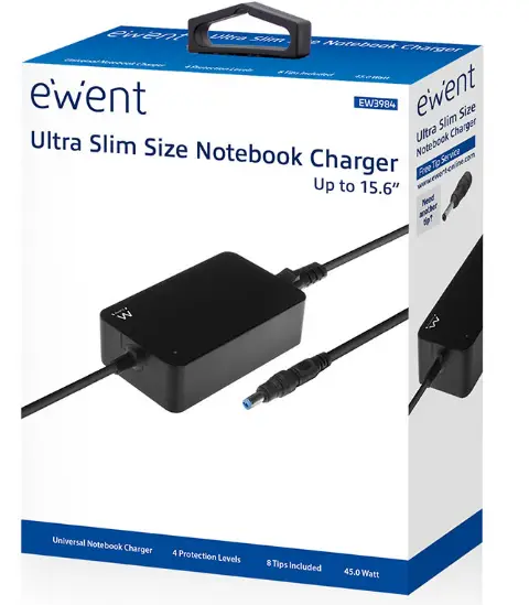 ewent EW3984 Ultra Slim Size Notebook Charger  PRODUCT-IMG