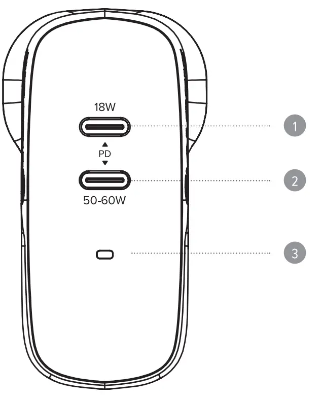 WCG2X68-ANZ 2 Port USB-C Gan Charger Overview