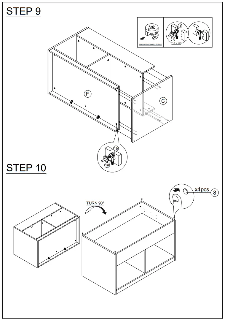 Furinno 21281 Lift Top Coffee Table - fig 3