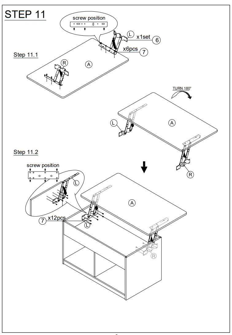 Furinno 21281 Lift Top Coffee Table - fig 4