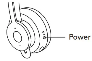 logitech Zone 900 Wireless Headset - POWER ON OFF