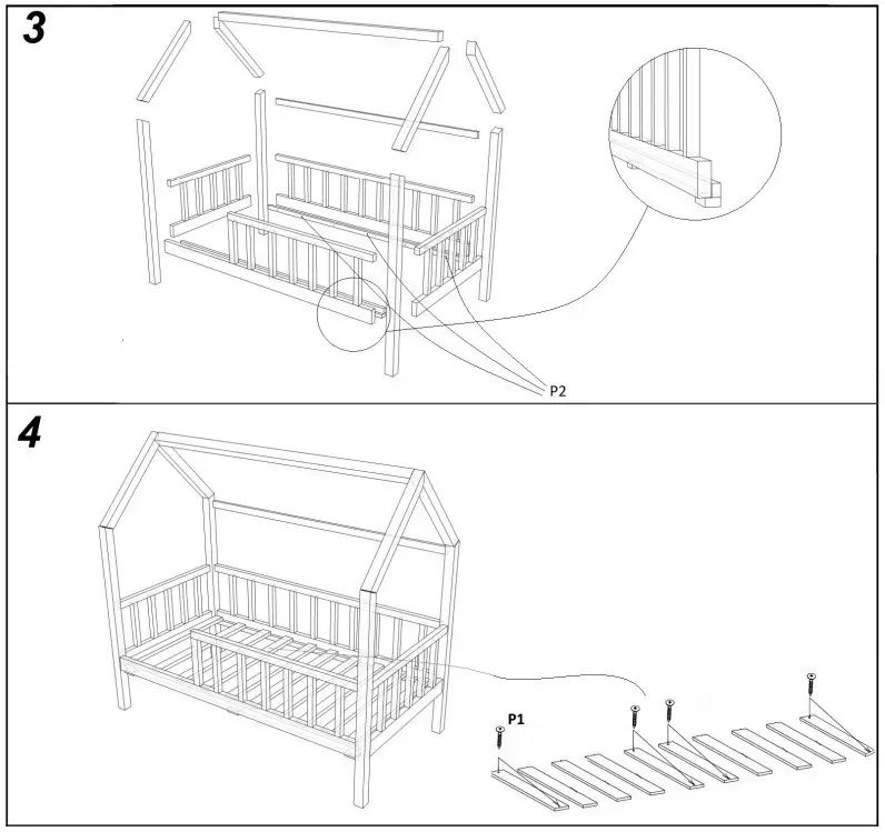 My Sweet Kids Heavy House Bed - Figure 2