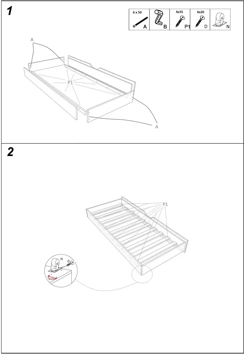 My Sweet Kids Heavy House Bed with Drawer - Figure 1