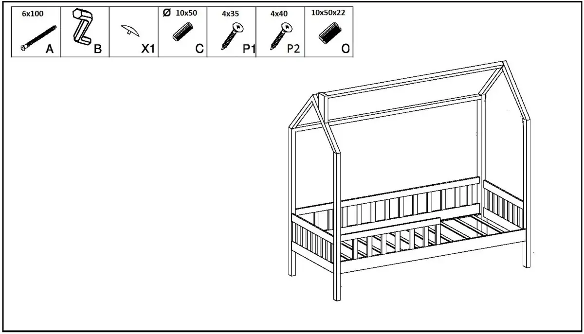 My Sweet Kids Heavy House Bed