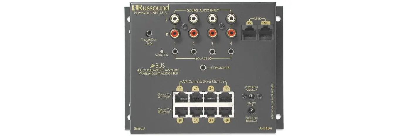 Russound A Bus A-h484 Multisource, Multizone Hub Installation Guide