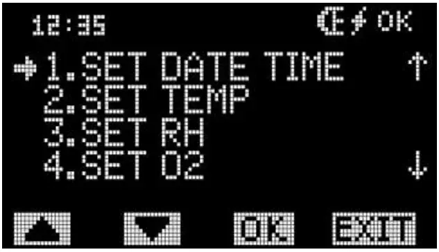 Enter setting interface