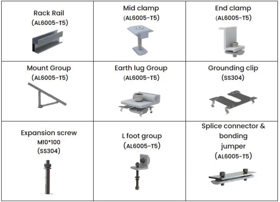 EG4 Brightmount Fixed Angle Ground Mount System fig 1