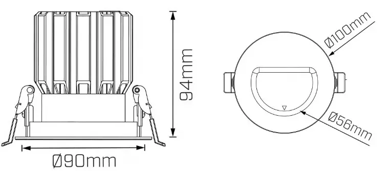 MONDOLUX MD16 Taranto Wall Washer Downlight - 1