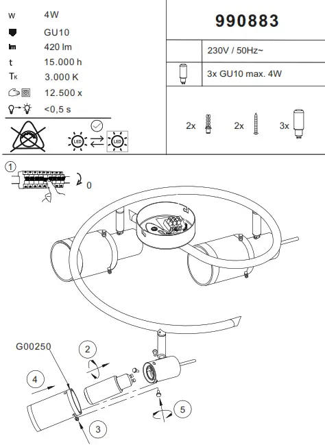 LeuchtenDireckt Max Ceiling Light - Fig