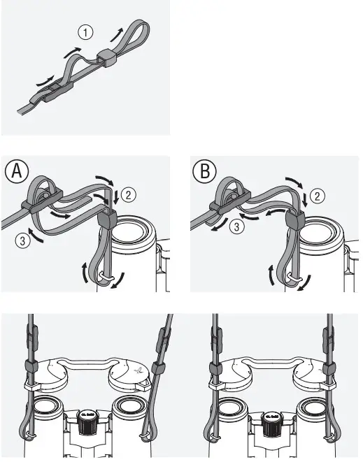 SWAROVSKI PO-1E2LBA-02 8x25 CL - ATTACHING THE STRAP