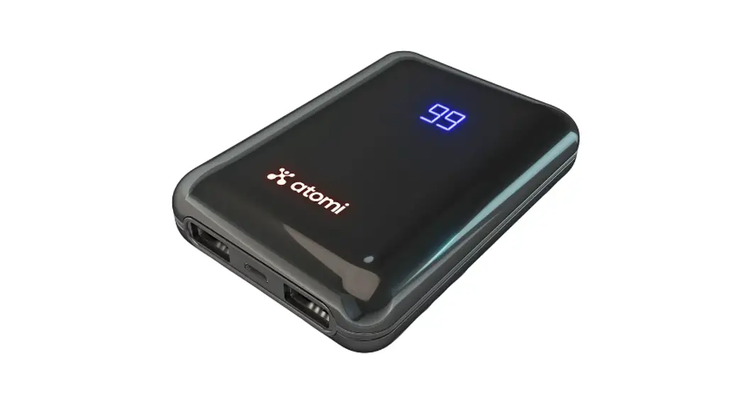 Atomi At1944 10k Battery Bank 10,000mah Mini Power Bank With Dual Smart Usb Ports User Manual