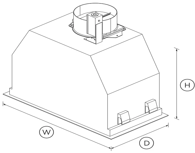 FISHER PAYKEL HP24ILTX1 Insert Range Hood, 24 Inch - Fig 1