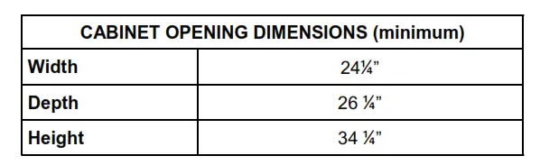 BUILT-IN CABINET INSTRUCTIONS