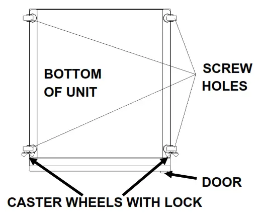LOCKING THE CASTER WHEELS