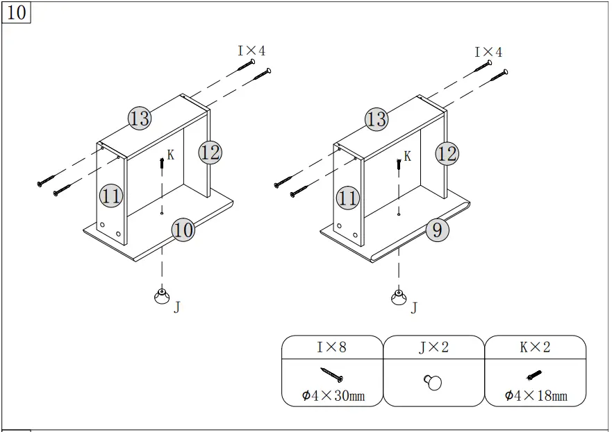 FUFU GAGA LJY-KF200147-01 White Nightstand in the Nightstands Department - Fig 16