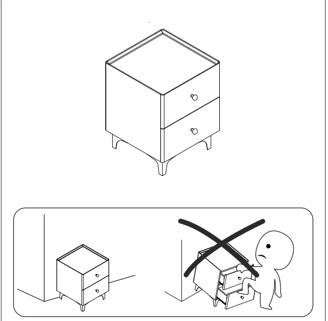 FUFU GAGA LJY-KF200147-01 White Nightstand in the Nightstands Department - Fig 19