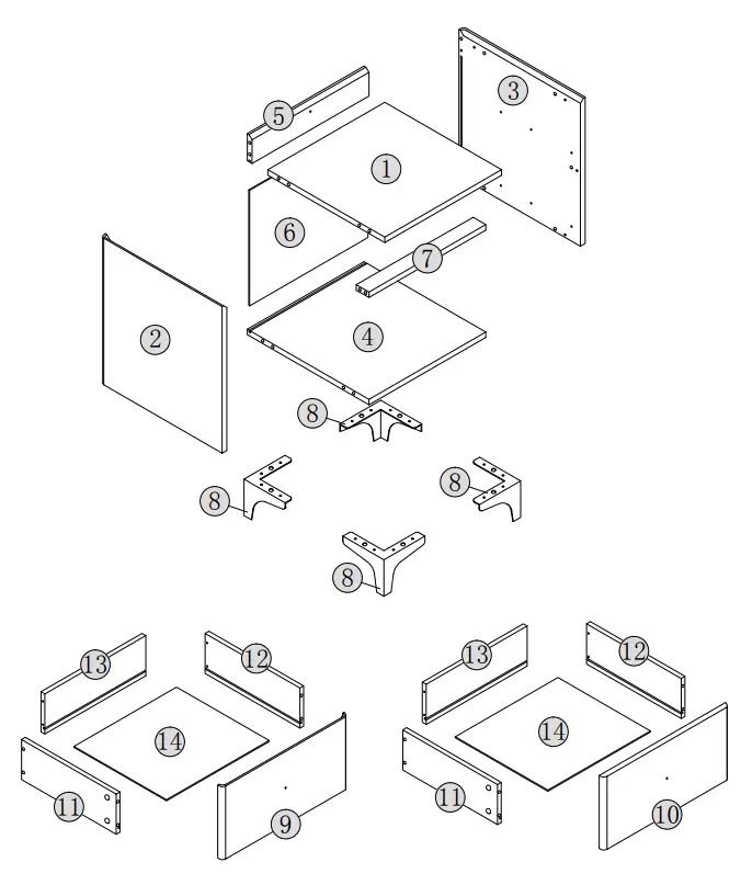 FUFU GAGA LJY-KF200147-01 White Nightstand in the Nightstands Department - Fig 5