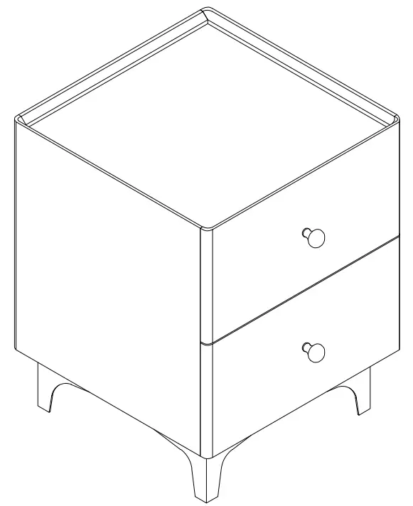 FUFU GAGA LJY-KF200147-01 White Nightstand in the Nightstands Department