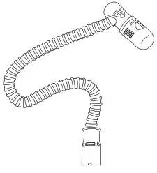 F P 850A61J 850 AirSpiral Adult NIV and NHF Circuit Kit - 5
