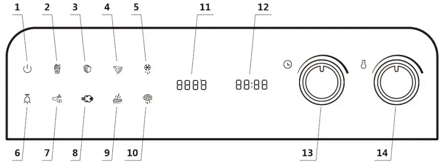 kogan KA23LDGFRYA 23L Digital Air Fryer Oven-Functions