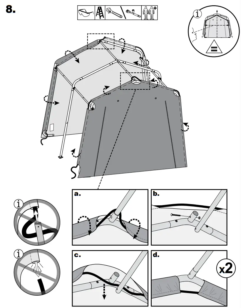 Scotts 70494 Storage Shed 8 x 8 x 8’ Green Peak-fig10