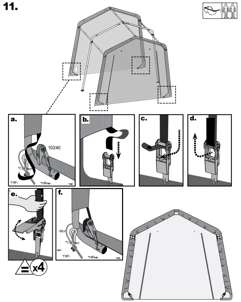 Scotts 70494 Storage Shed 8 x 8 x 8’ Green Peak-fig13