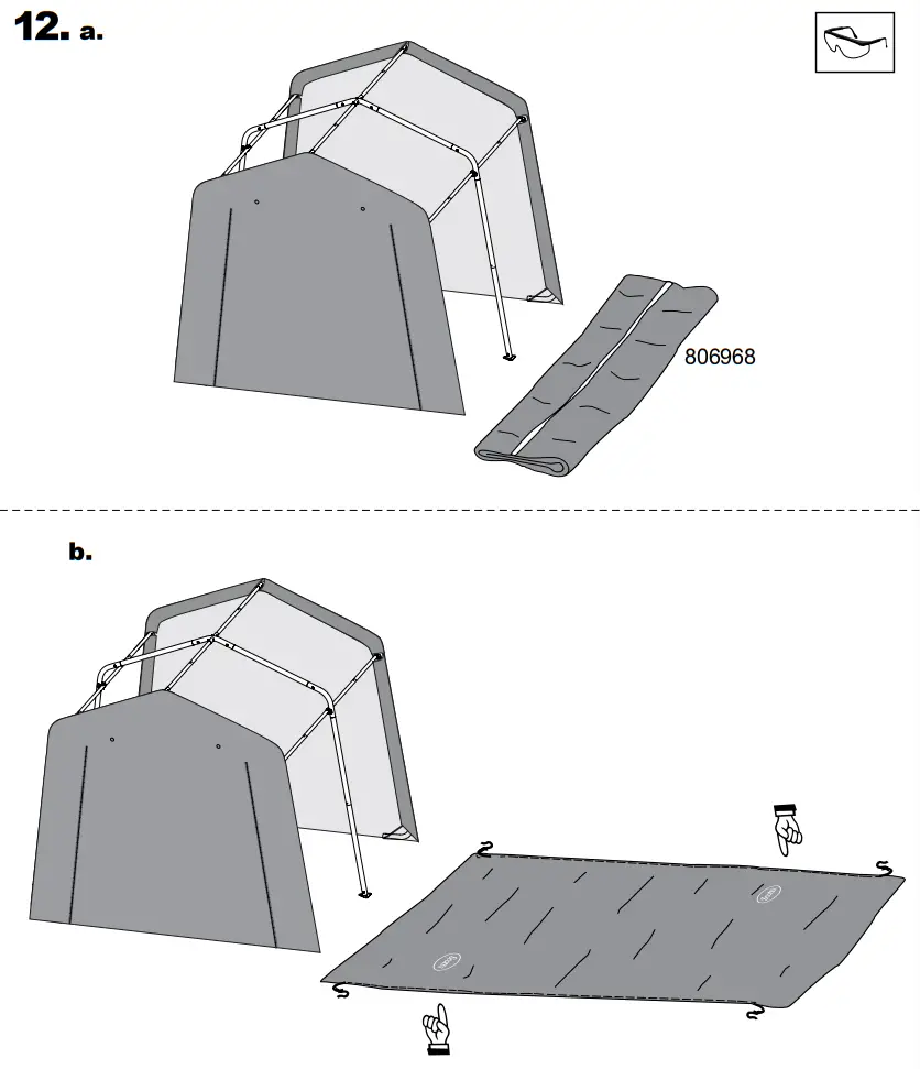 Scotts 70494 Storage Shed 8 x 8 x 8’ Green Peak-fig14