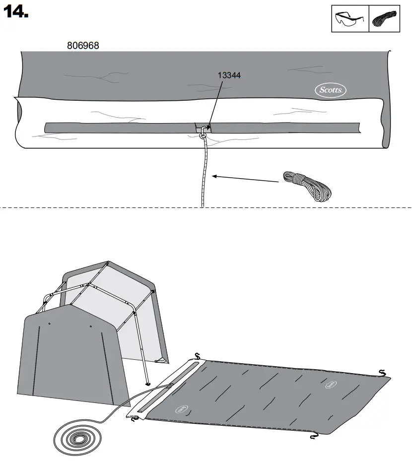 Scotts 70494 Storage Shed 8 x 8 x 8’ Green Peak-fig16