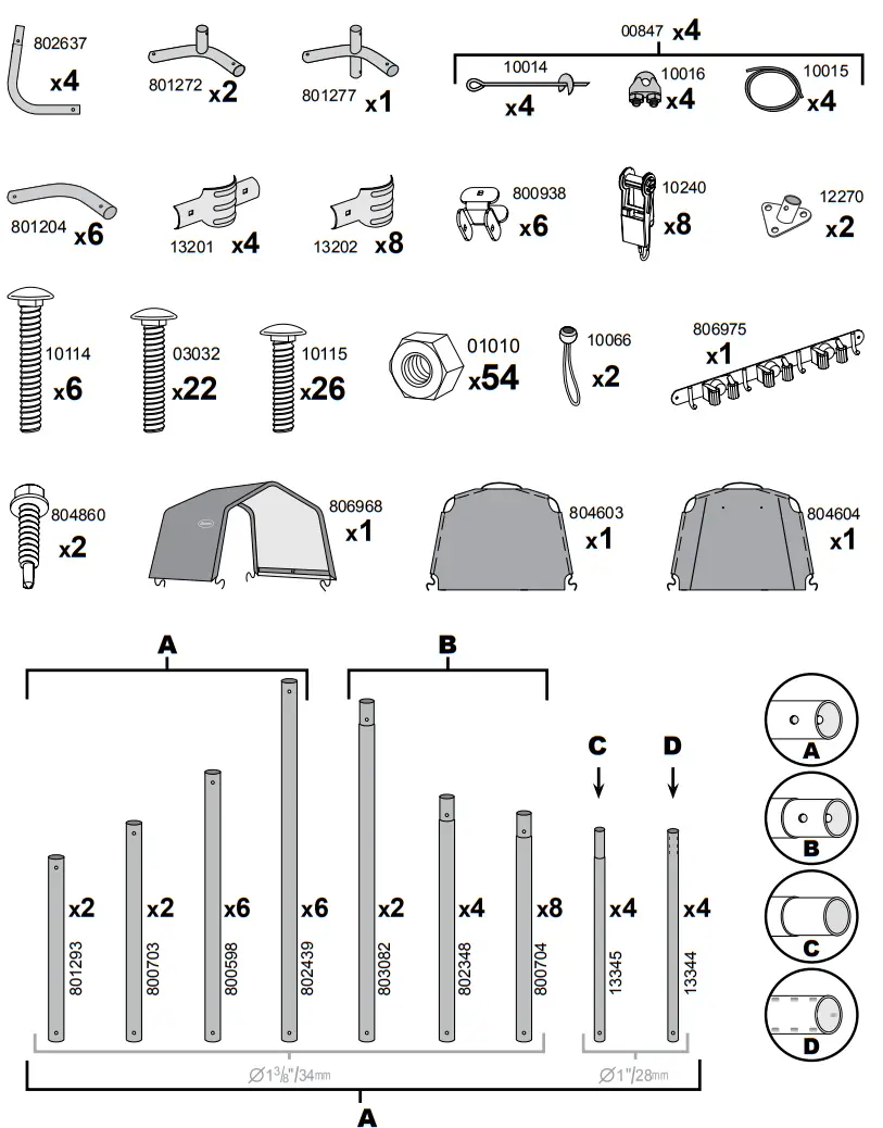 Scotts 70494 Storage Shed 8 x 8 x 8’ Green Peak-fig2