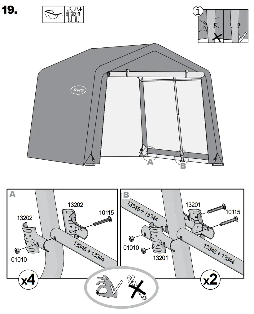 Scotts 70494 Storage Shed 8 x 8 x 8’ Green Peak-fig21