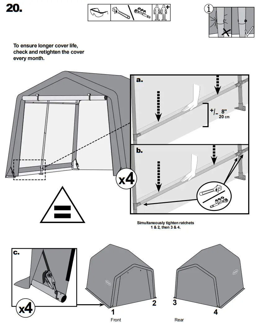 Scotts 70494 Storage Shed 8 x 8 x 8’ Green Peak-fig22