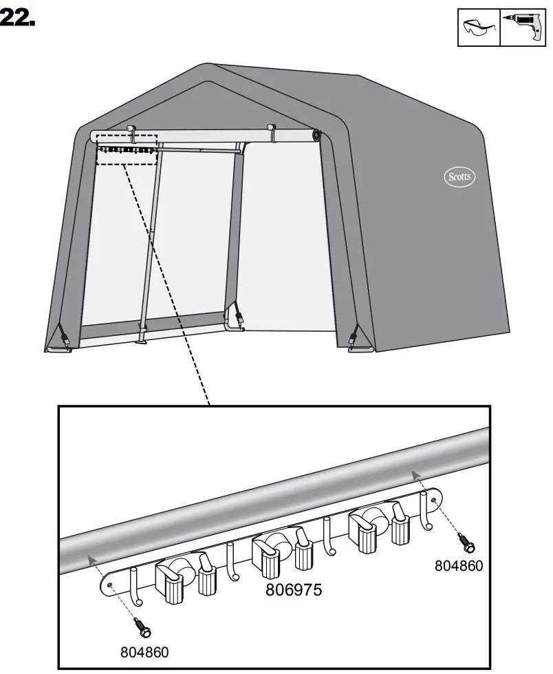 Scotts 70494 Storage Shed 8 x 8 x 8’ Green Peak-fig24