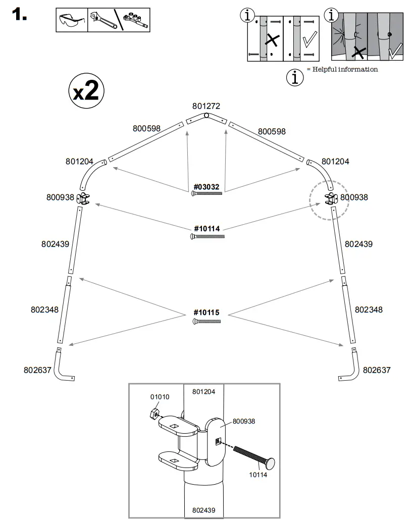 Scotts 70494 Storage Shed 8 x 8 x 8’ Green Peak-fig3