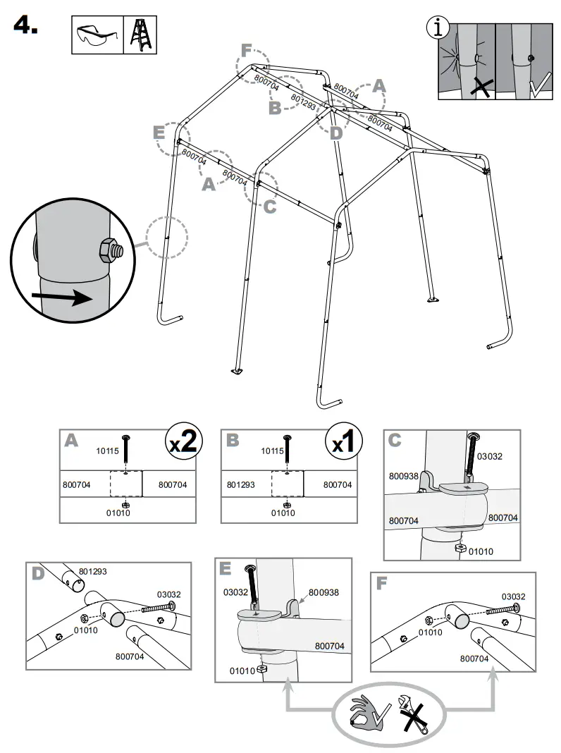 Scotts 70494 Storage Shed 8 x 8 x 8’ Green Peak-fig6