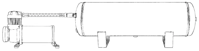 VIXEN HORNS VXT3000AB 3 Gallon 6 Ports Train-Horn Aluminum Air Tank - compressor