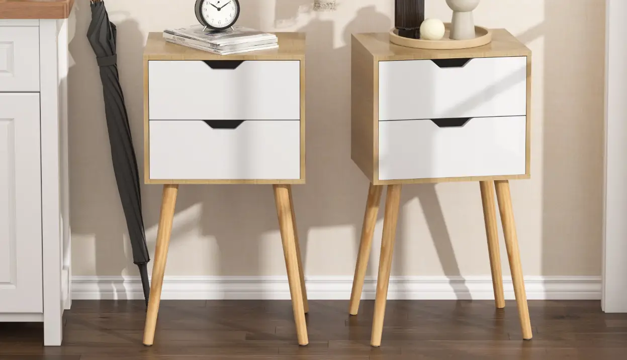 Jaxpety Hg61p1059 Wood Modern Nightstand User Manual