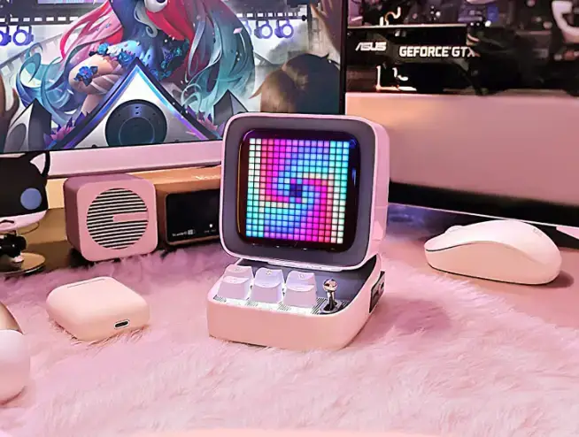 Divoom Acdivditpnk Ditoo Retro Pixel Art Game Bluetooth Speaker User Manual