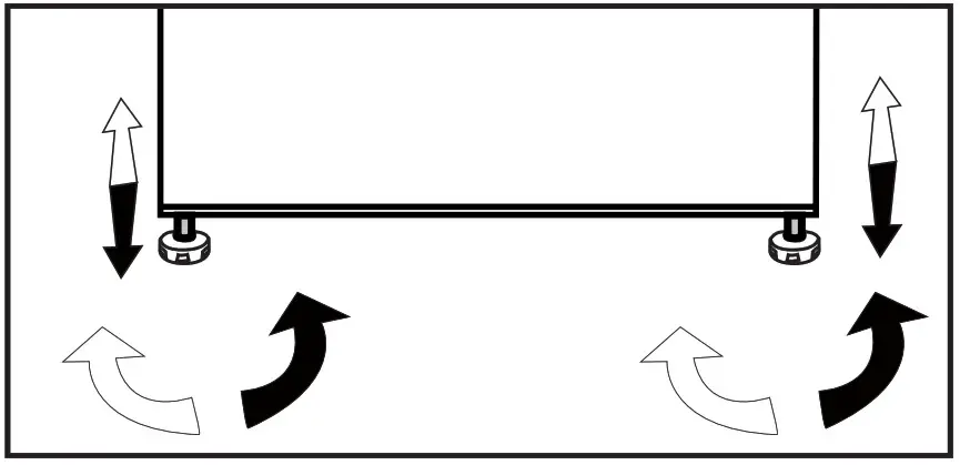 beko Refrigerator RDSA180K20W-- Adjusting the legs