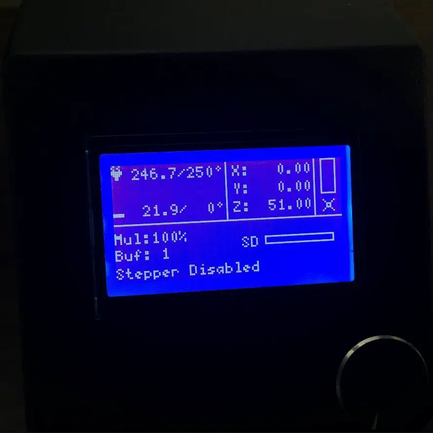 Preheat the extruder to 250C