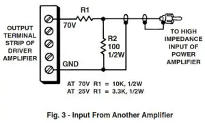 BOGEN BPA60 Mono Channel Power Amplifier - Input From Another Amplifier