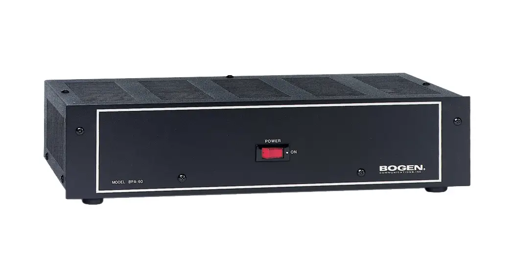 Bogen Bpa60 Mono Channel Power Amplifier User Manual