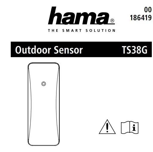 hama 186419 Outdoor Sensor TS38G Instruction Manual