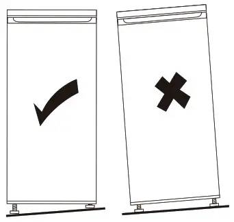 Nelo 48L White Bar Fridge 744046 - Levelling the unit